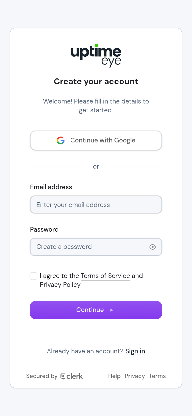 Sign Up