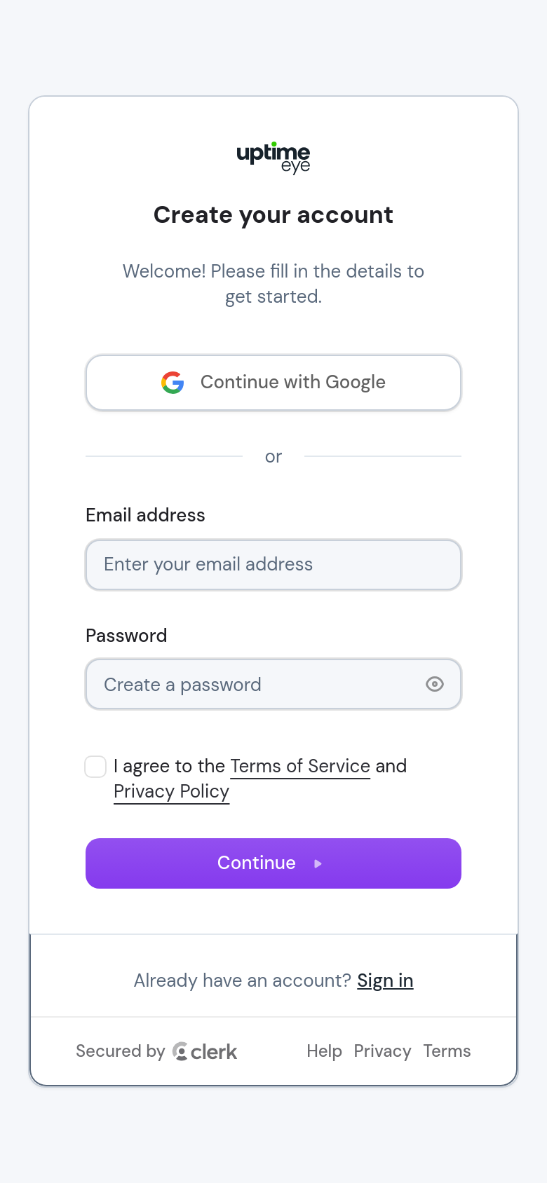 Sign Up