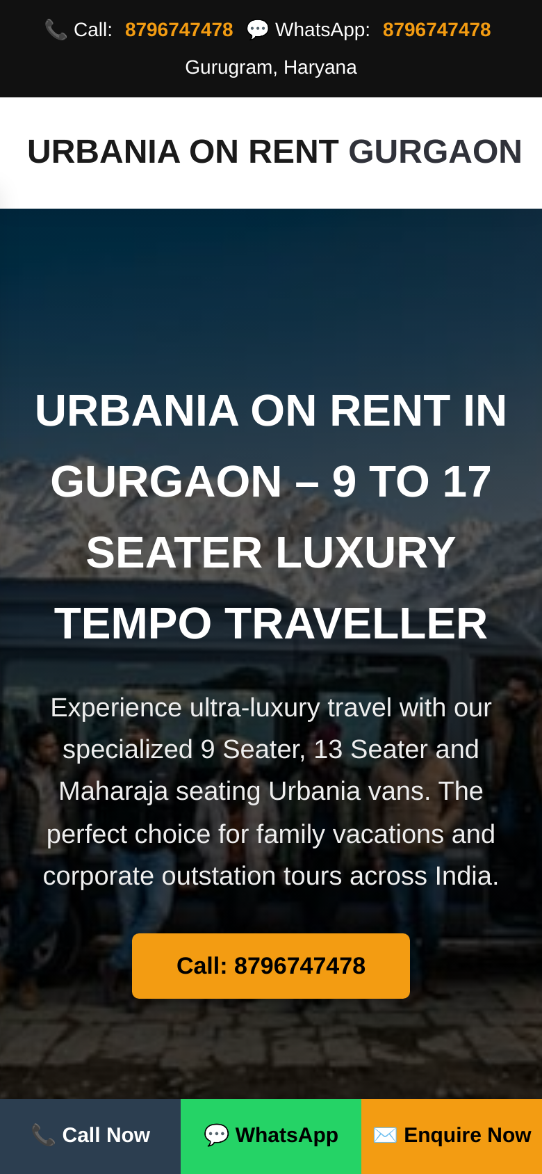urbaniaonrentgurgaon.in mobile capture of the first page