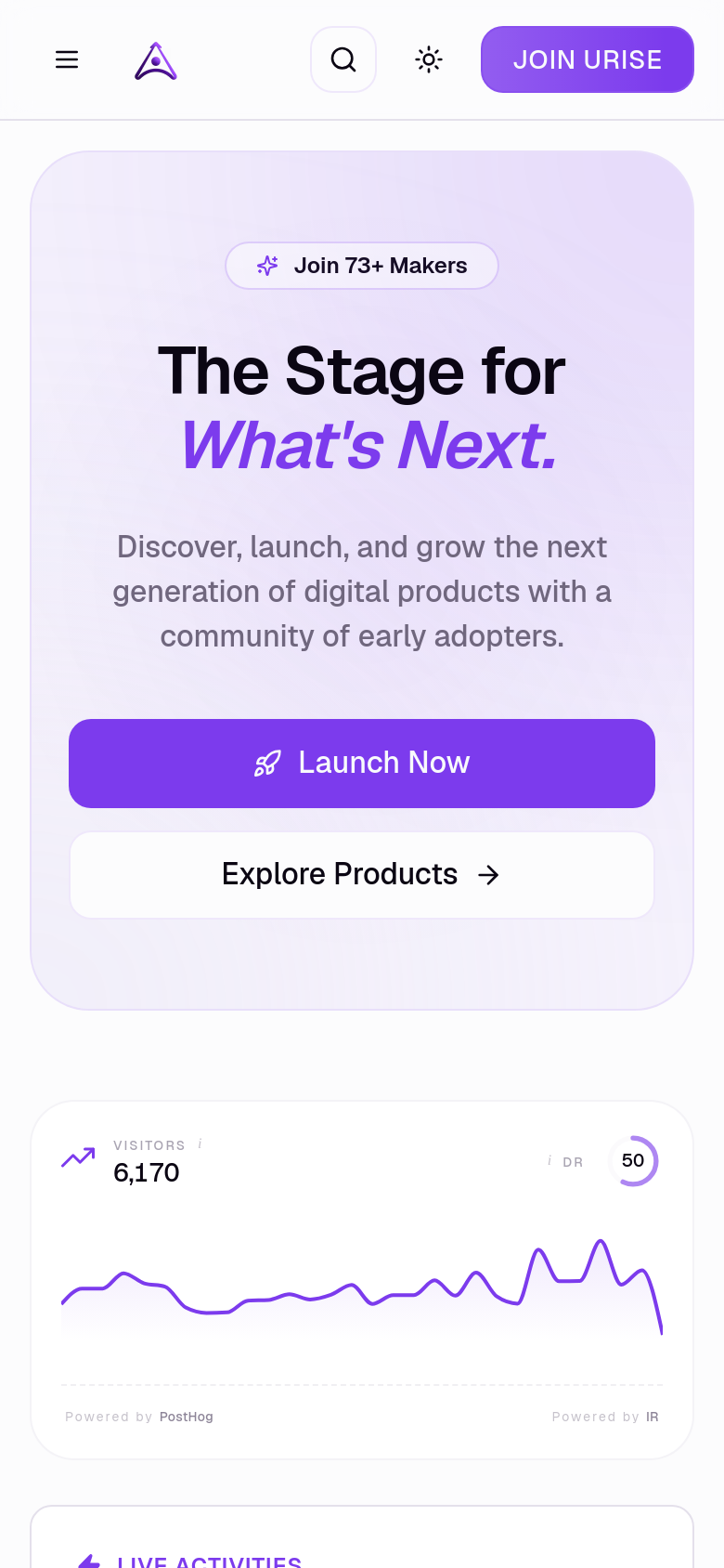 Homepage / Lander