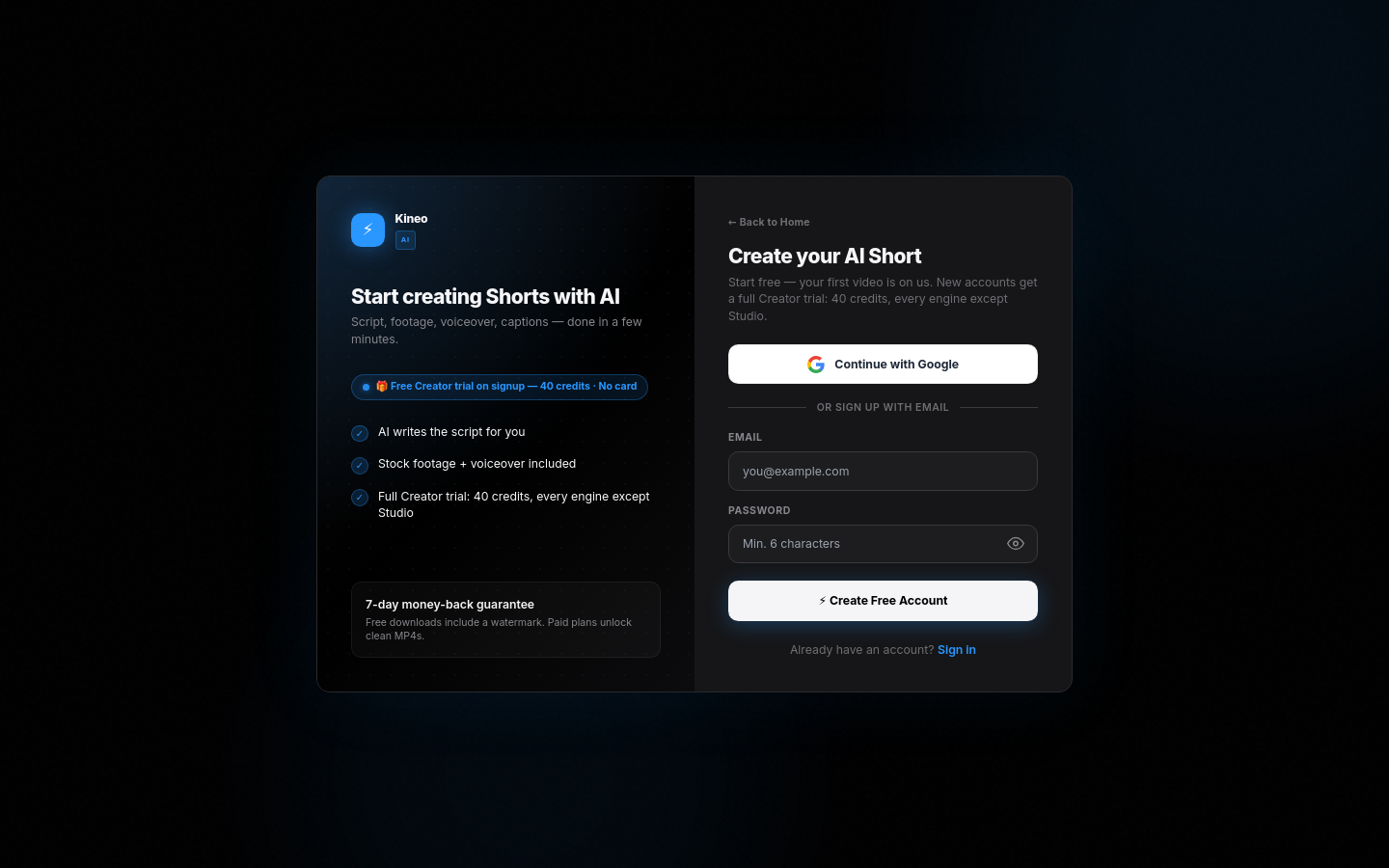 Signup