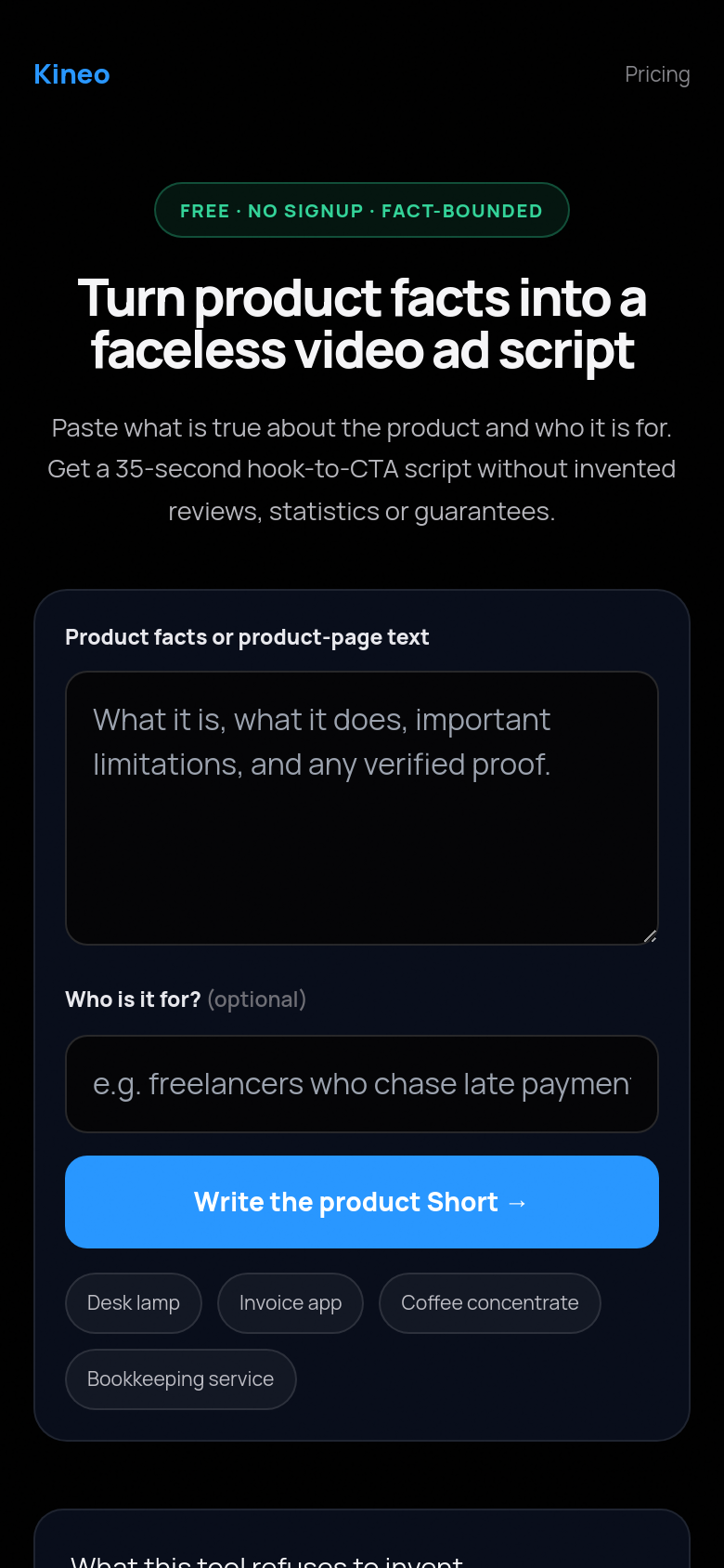 Product To Video Script