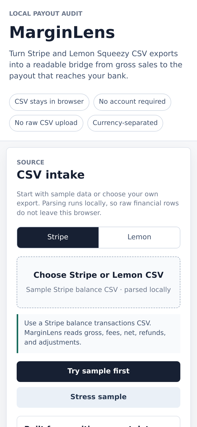 Homepage / Lander