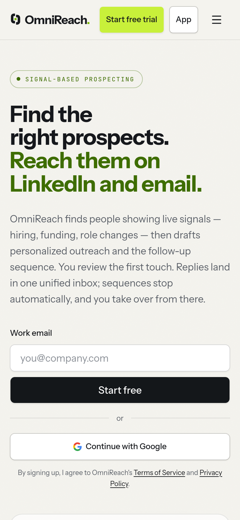 Homepage / Lander