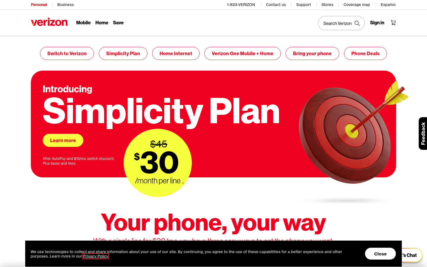 Captured Homepage / Lander
