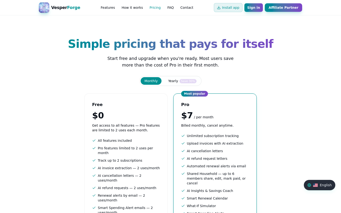 Pricing