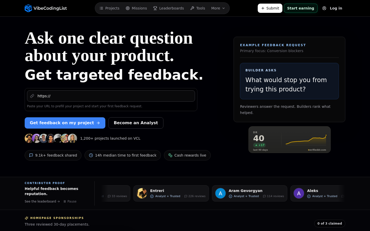 Captured Homepage / Lander