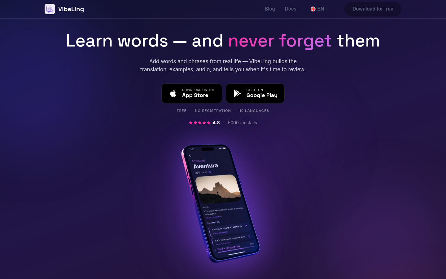 Captured Homepage / Lander