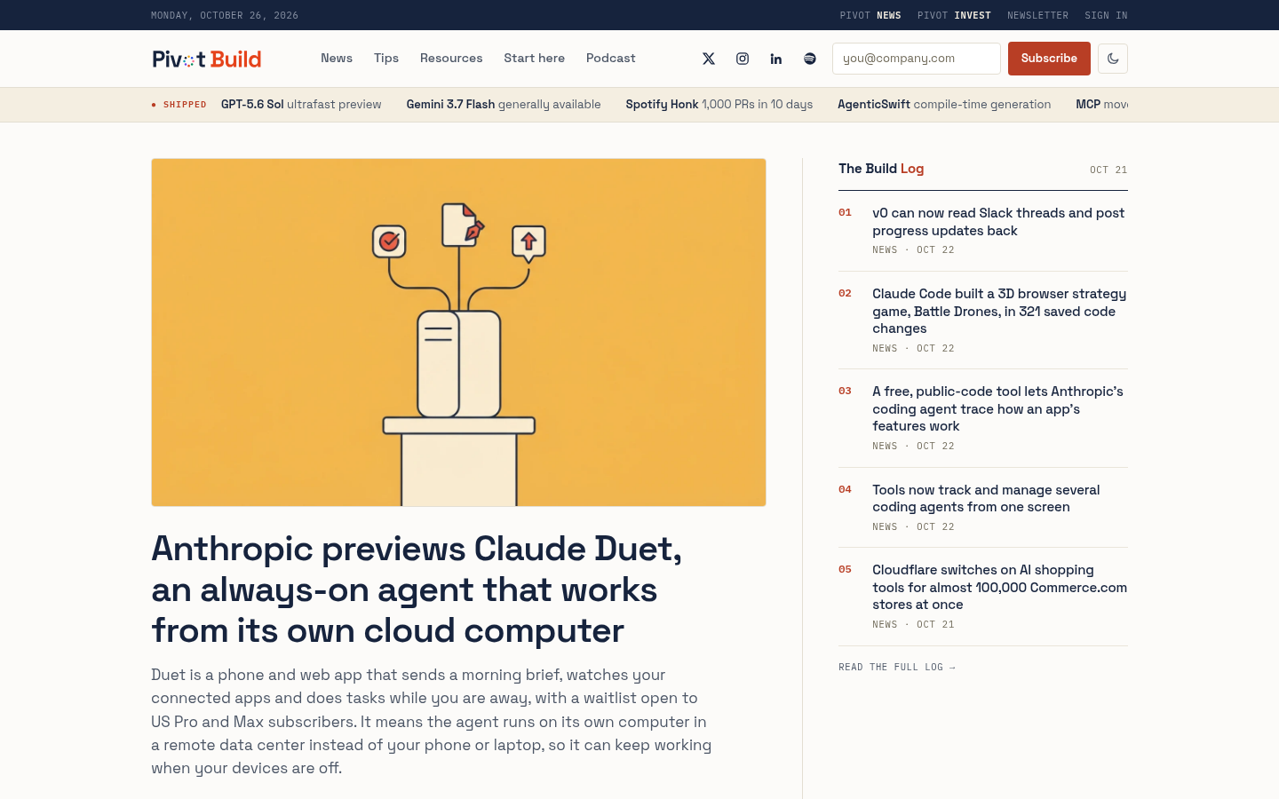 vibin.live desktop capture of the first page
