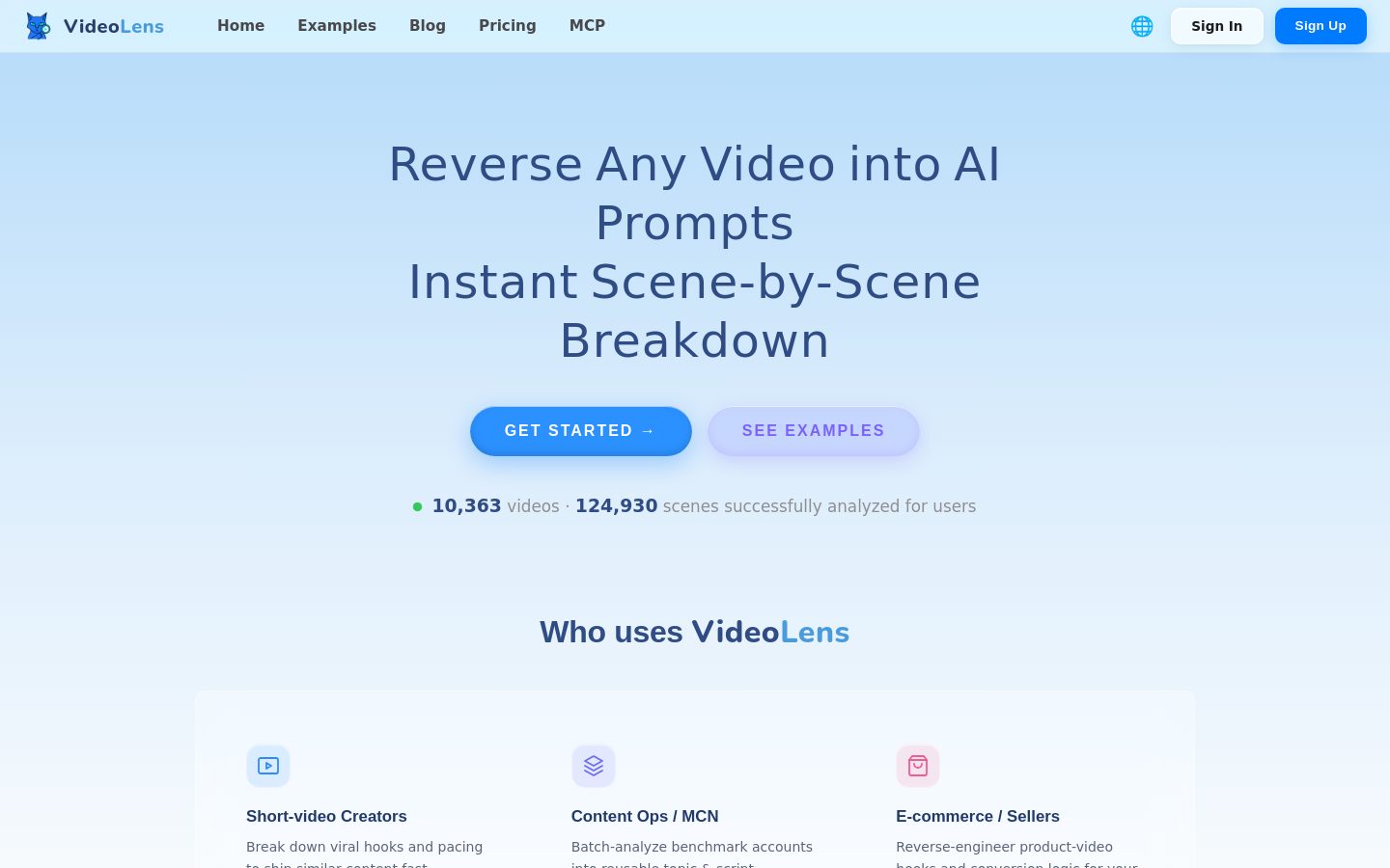 Captured Homepage / Lander