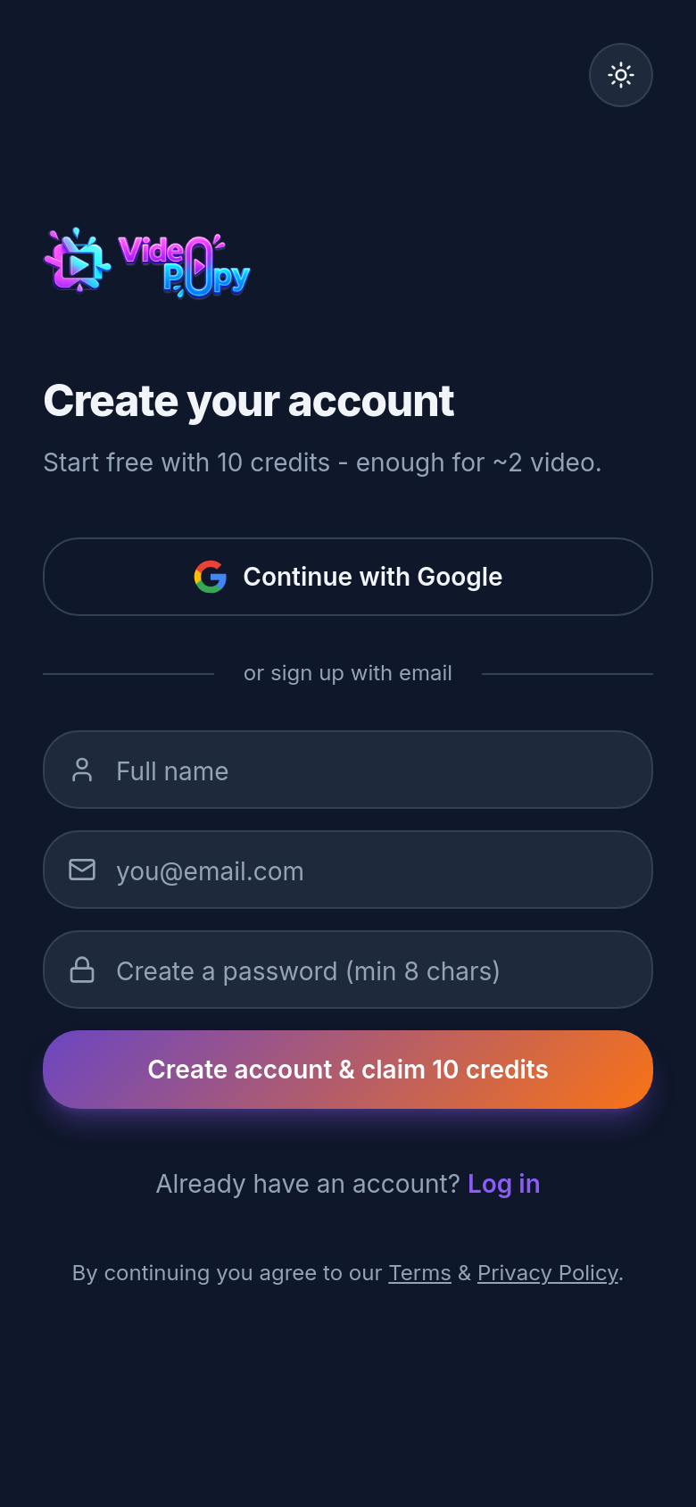 Signup