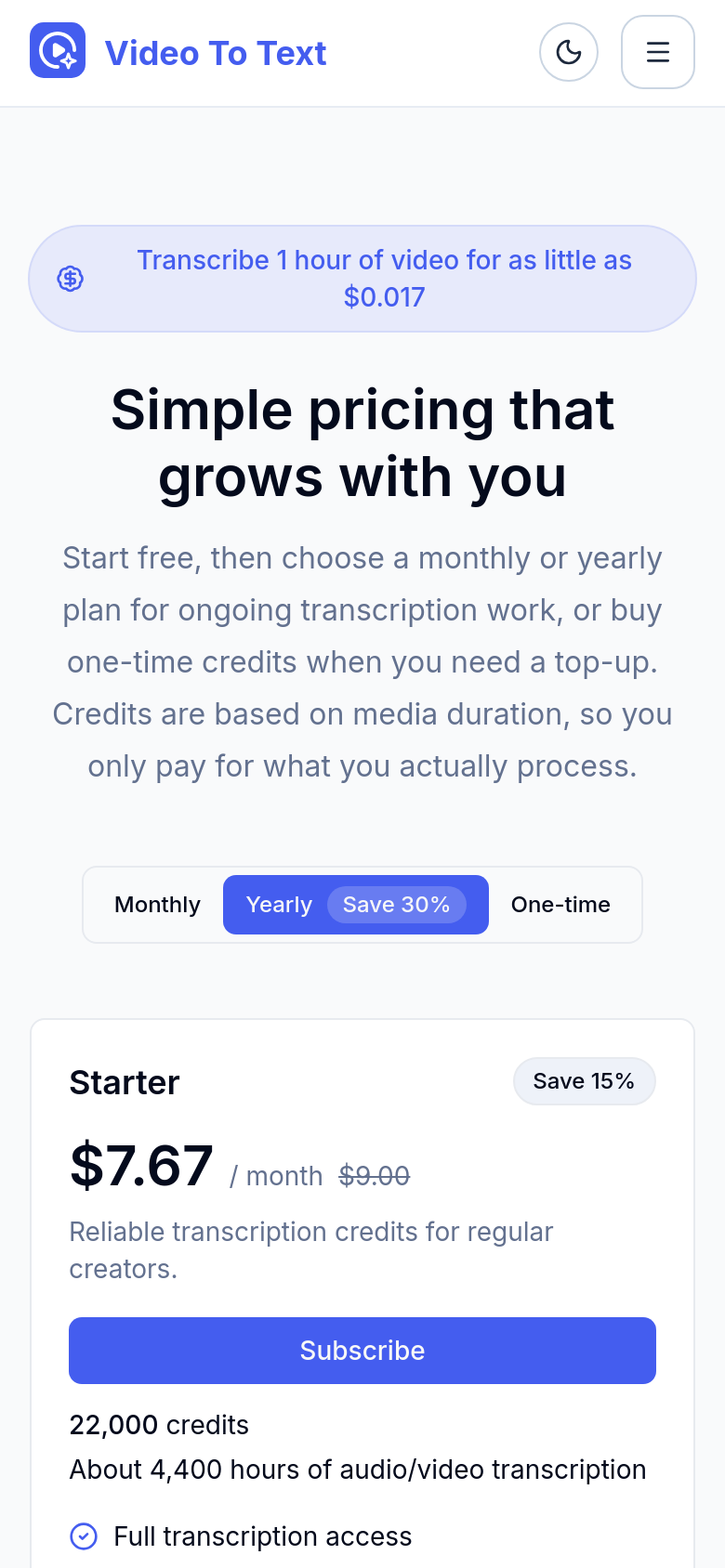 Pricing