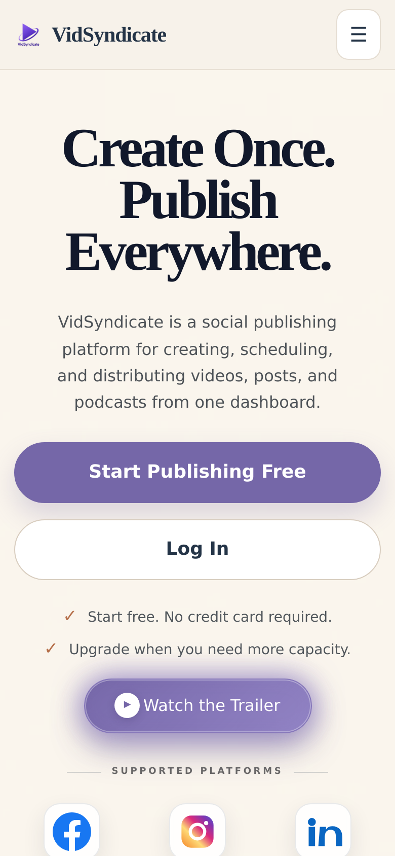 Homepage / Lander