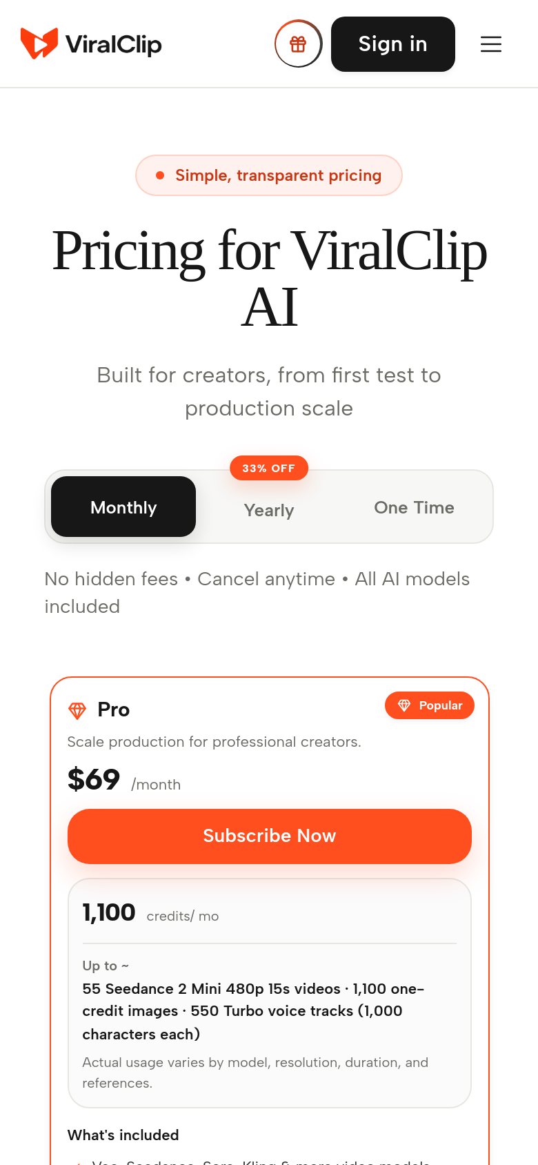 Pricing