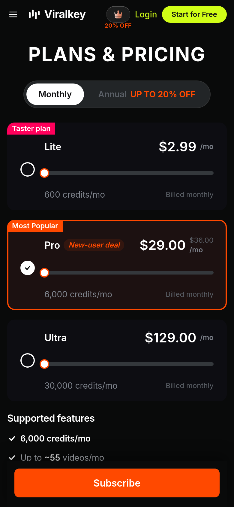 Pricing