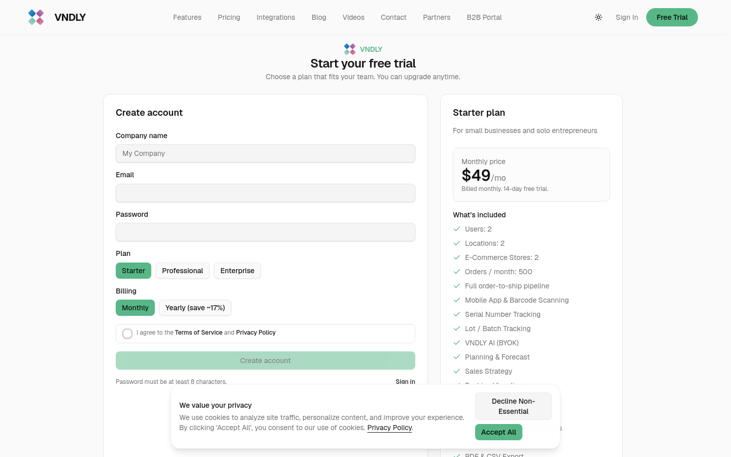 Signup