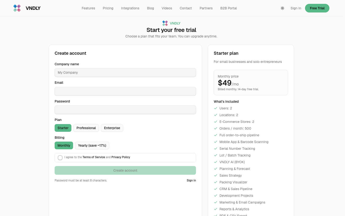 Signup