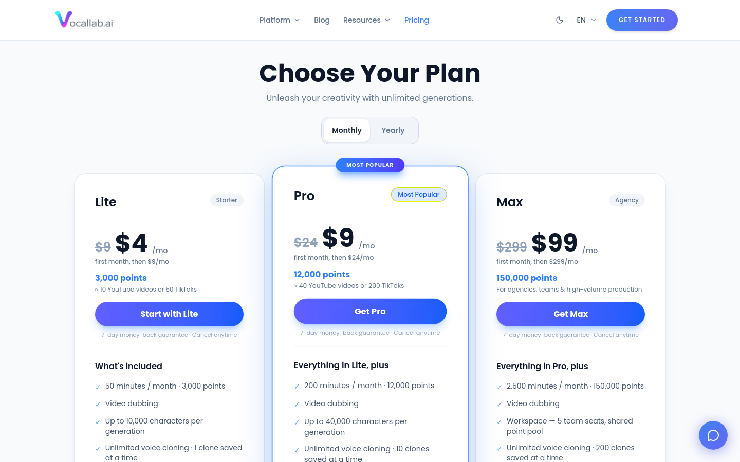 Pricing