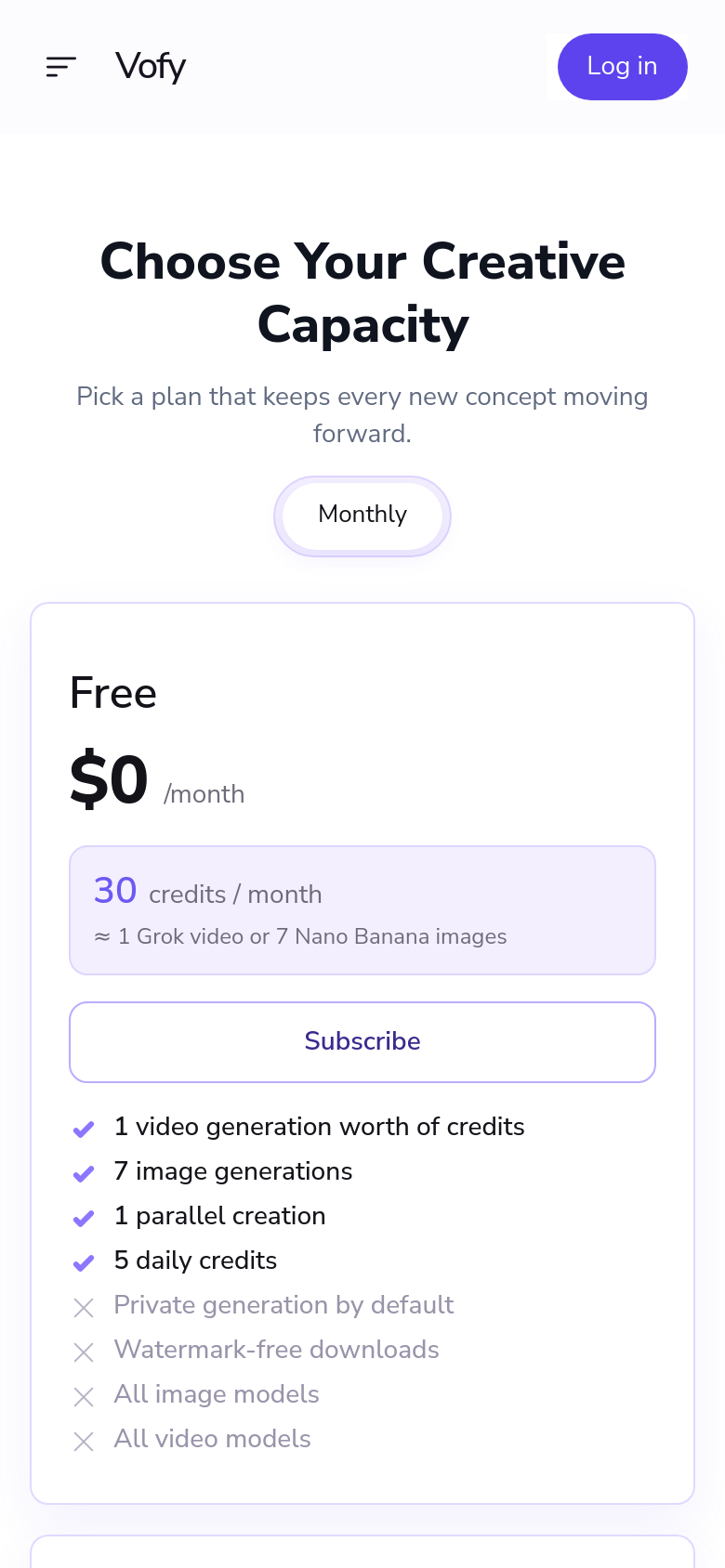 Pricing