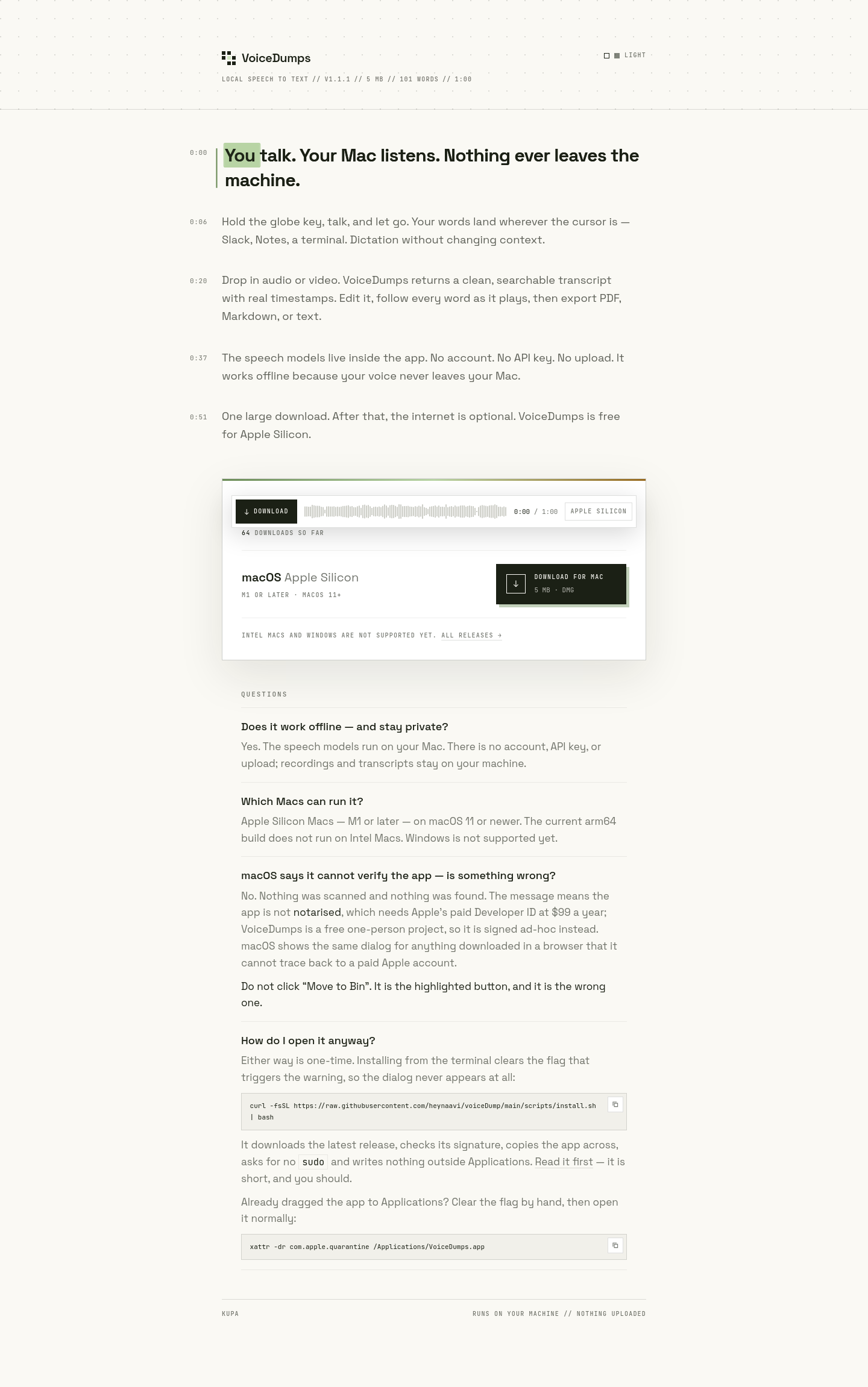 voicedumps.qwee.ai —
