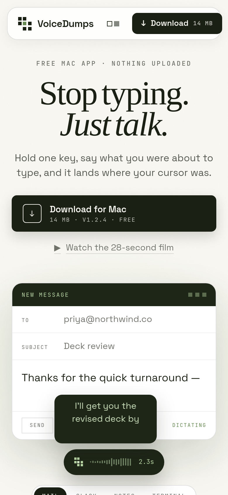 Homepage / Lander