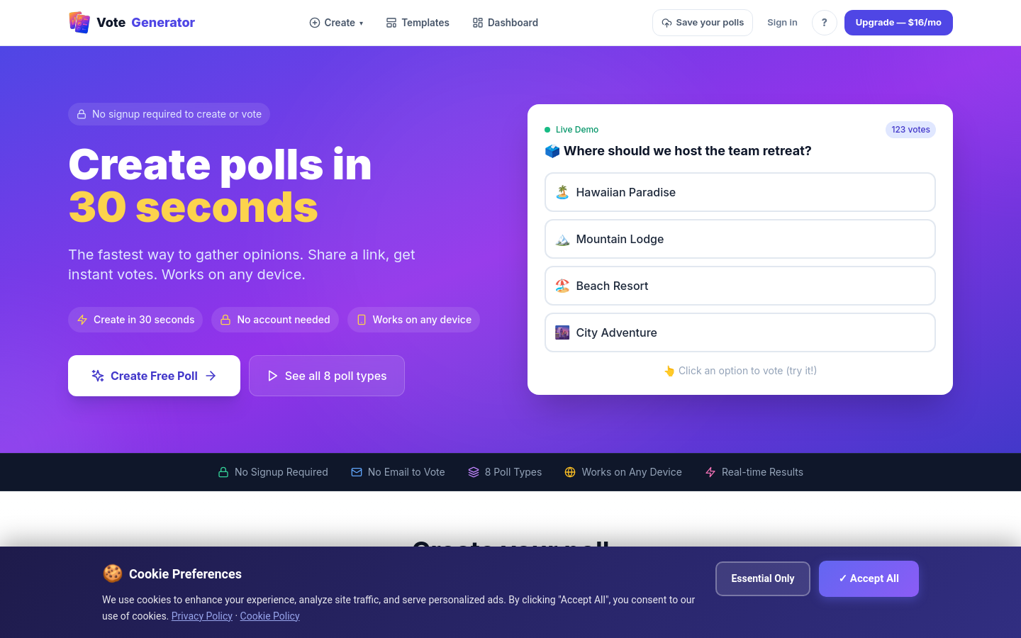 Captured Homepage / Lander