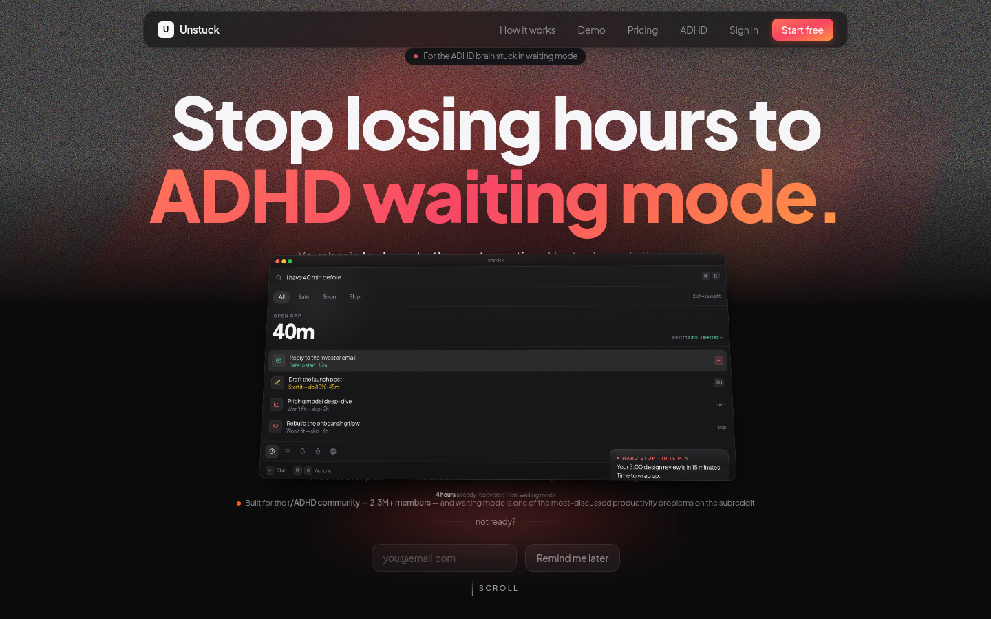 Captured Homepage / Lander