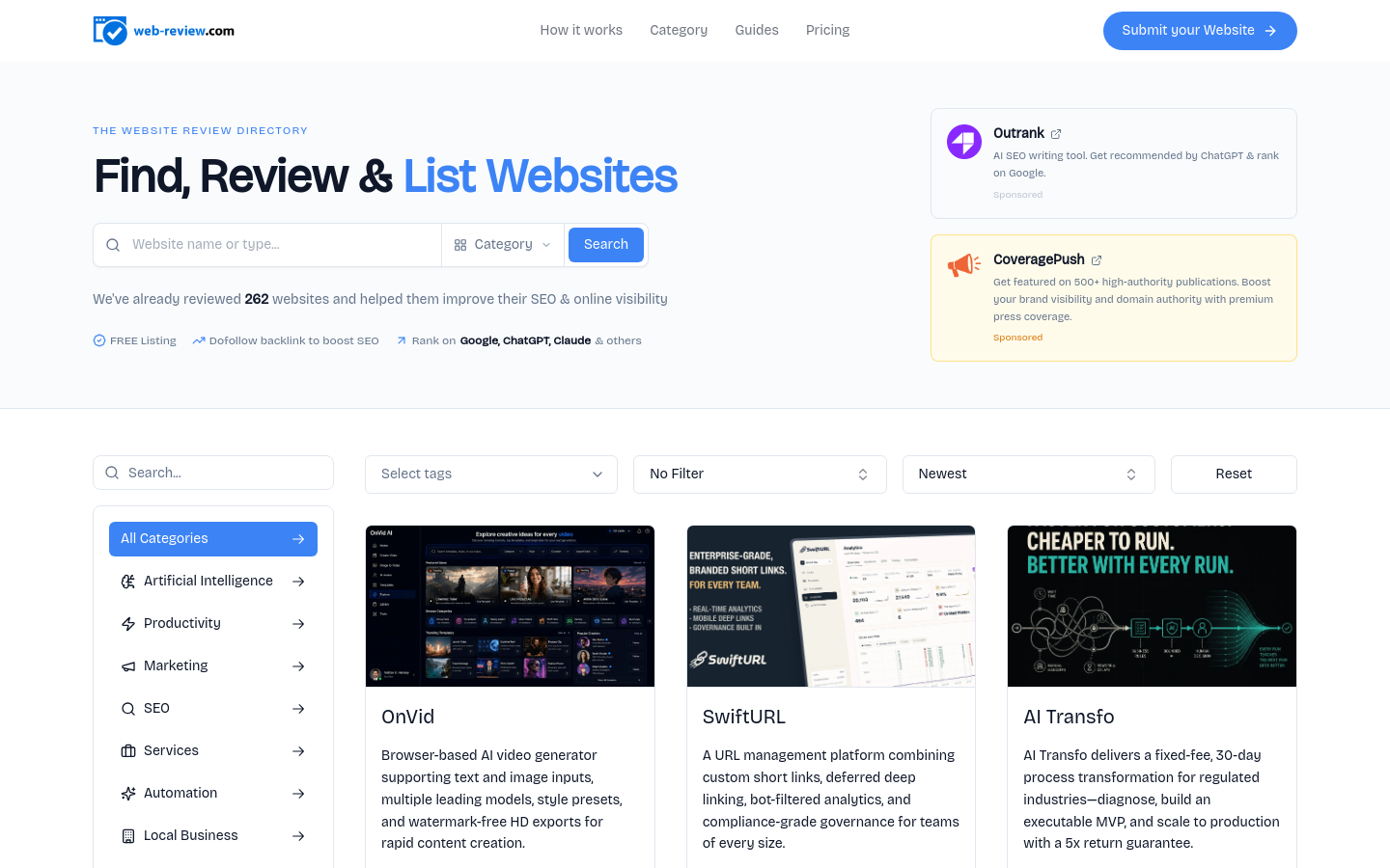 Captured Homepage / Lander