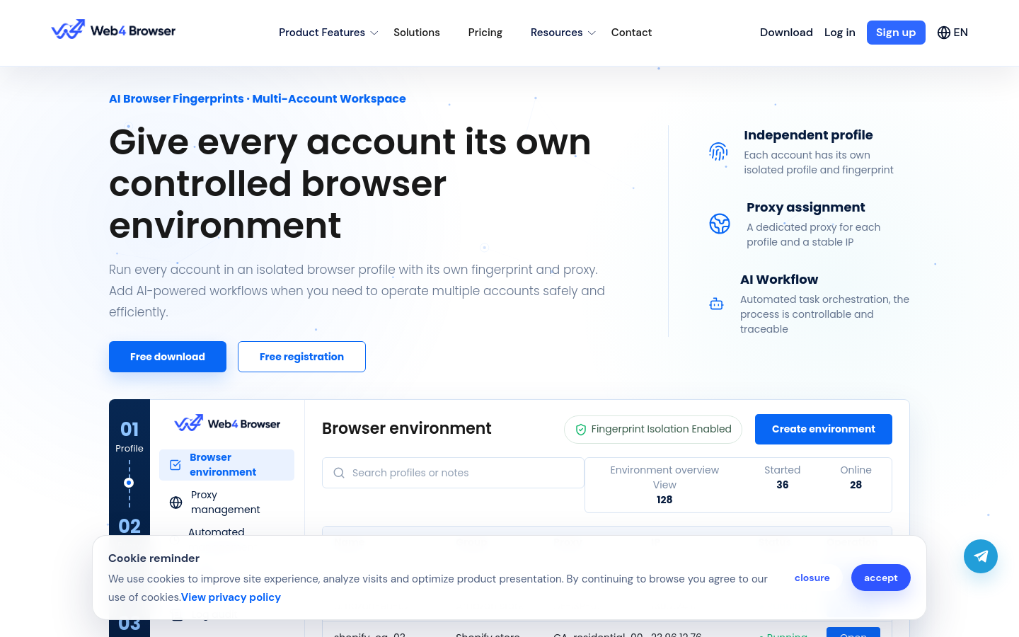 Above-the-fold capture of web4browser.io