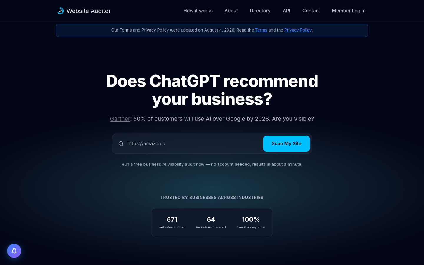 Captured Homepage / Lander