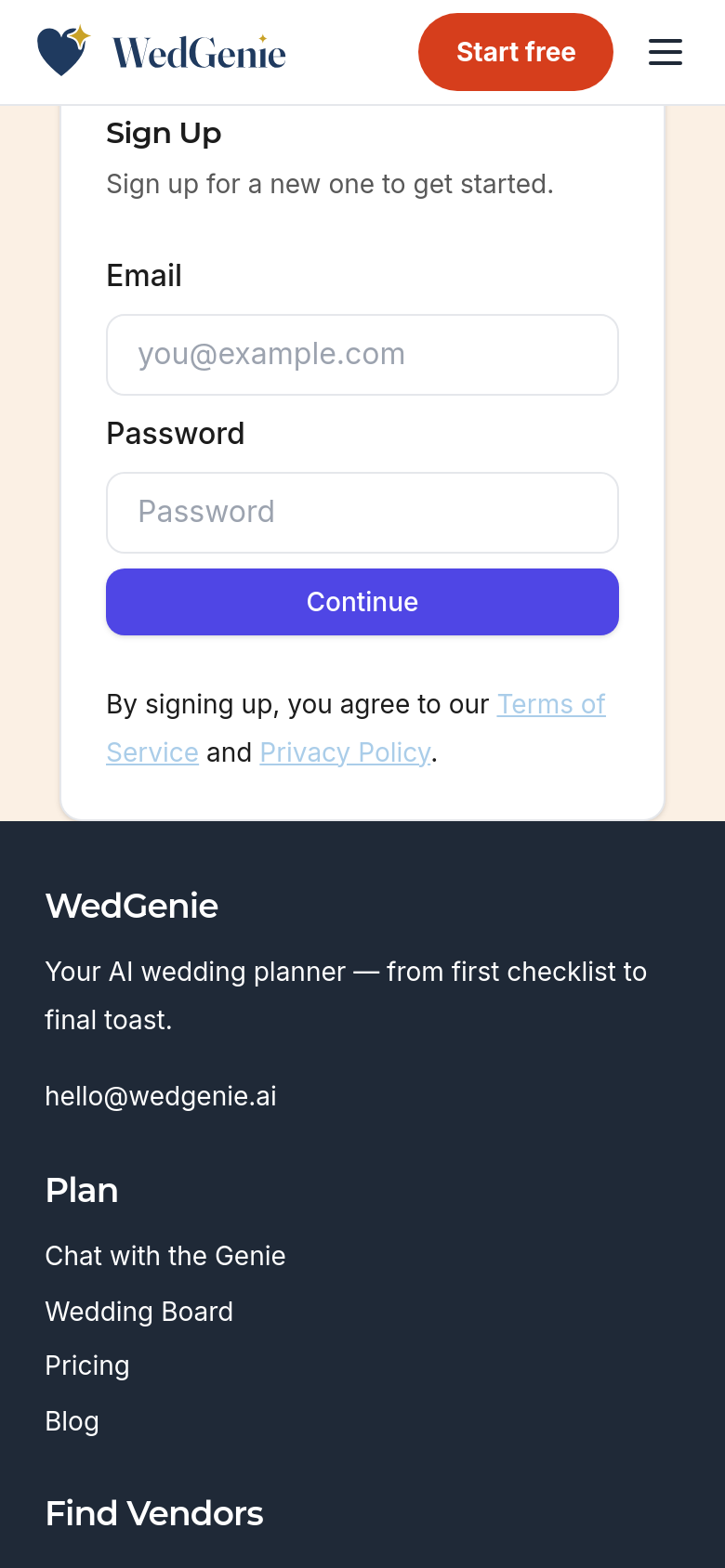 Signup
