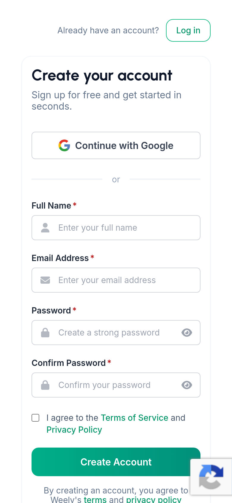 Signup