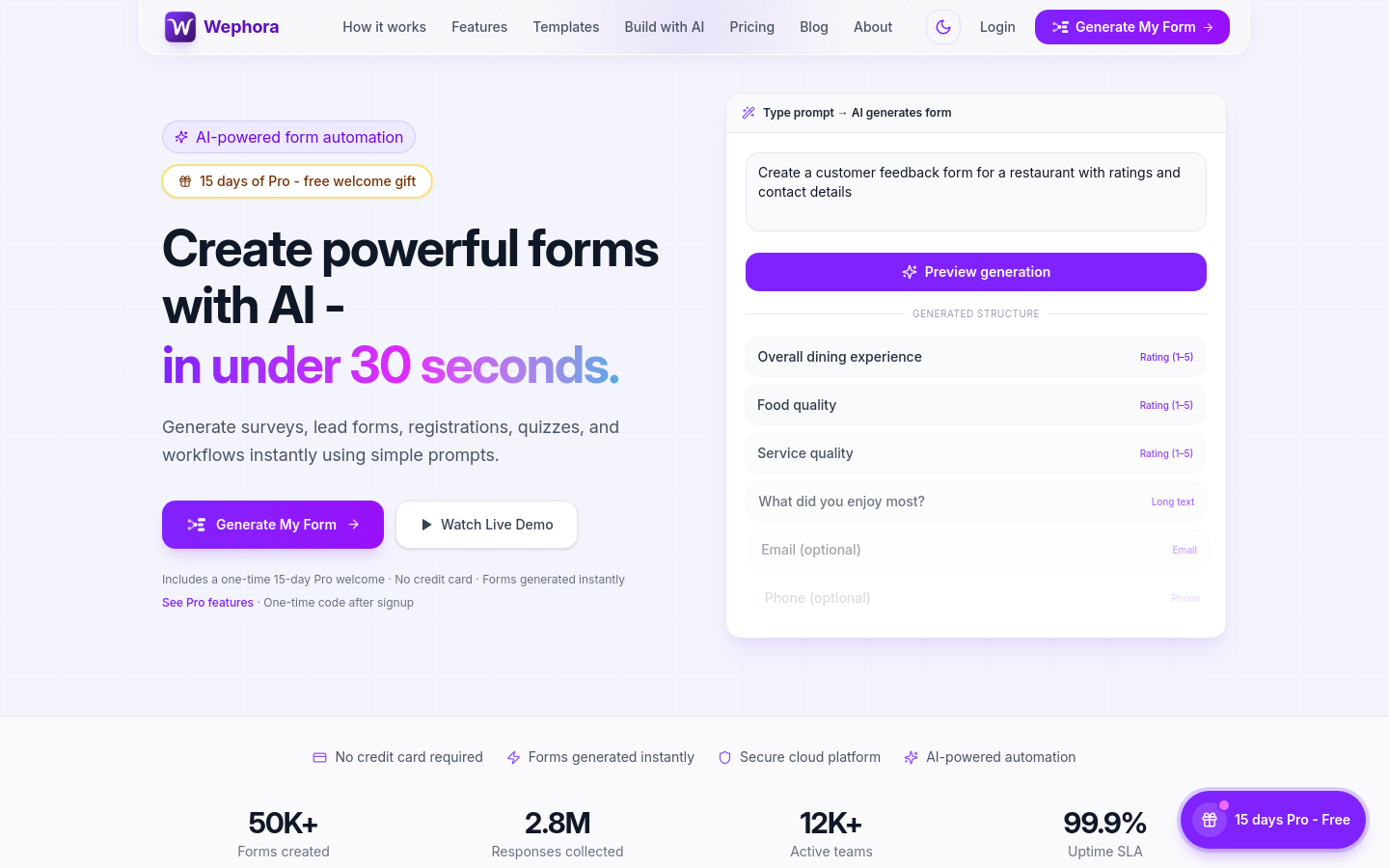 Above-the-fold capture of wephora.com