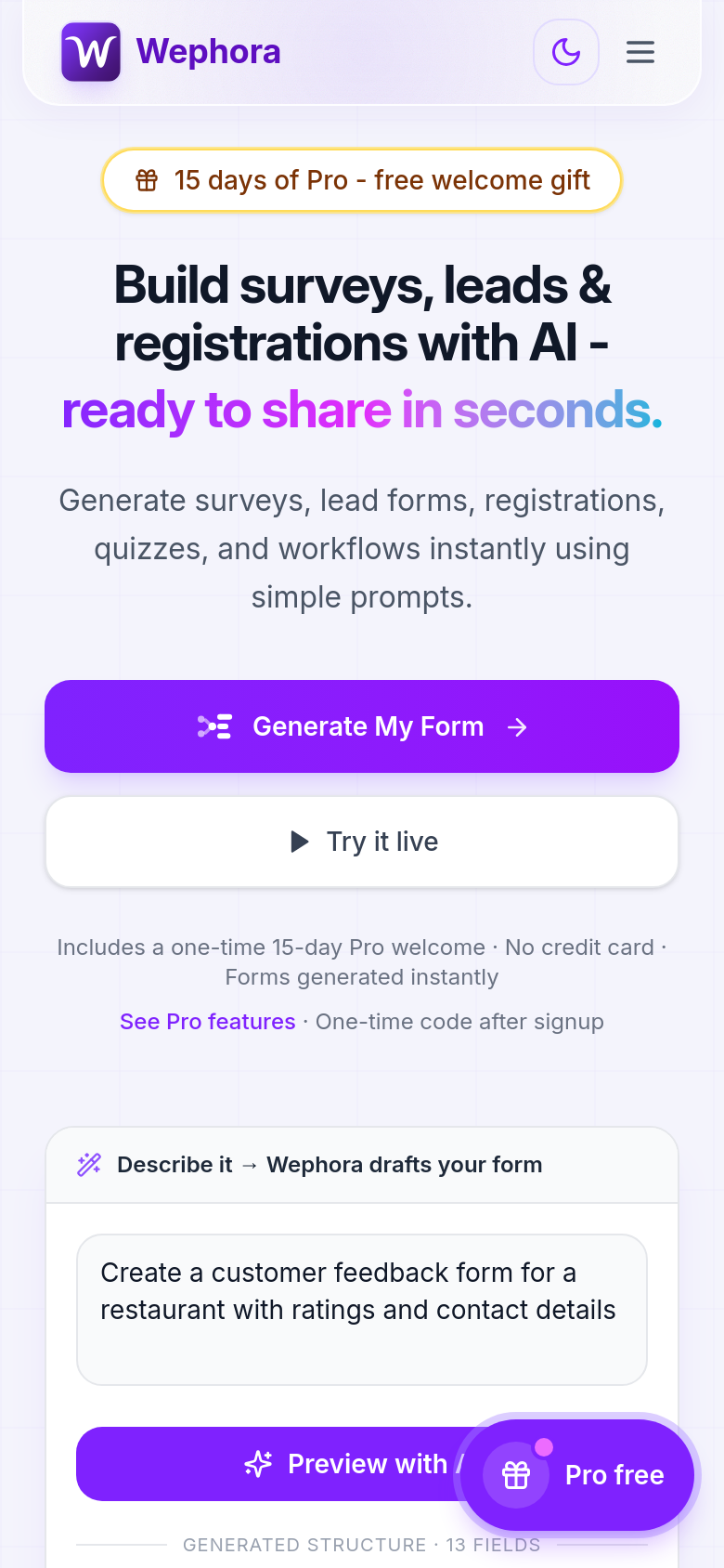 Homepage / Lander