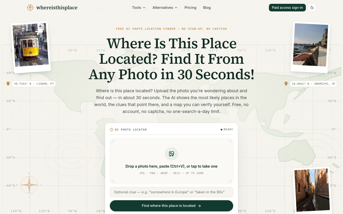 Captured Homepage / Lander