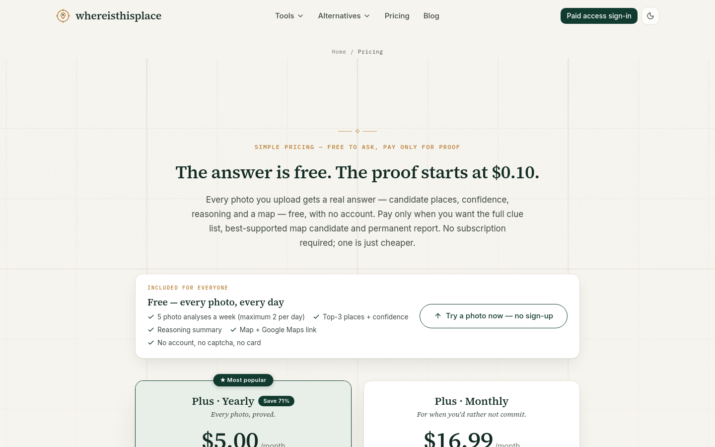 Pricing