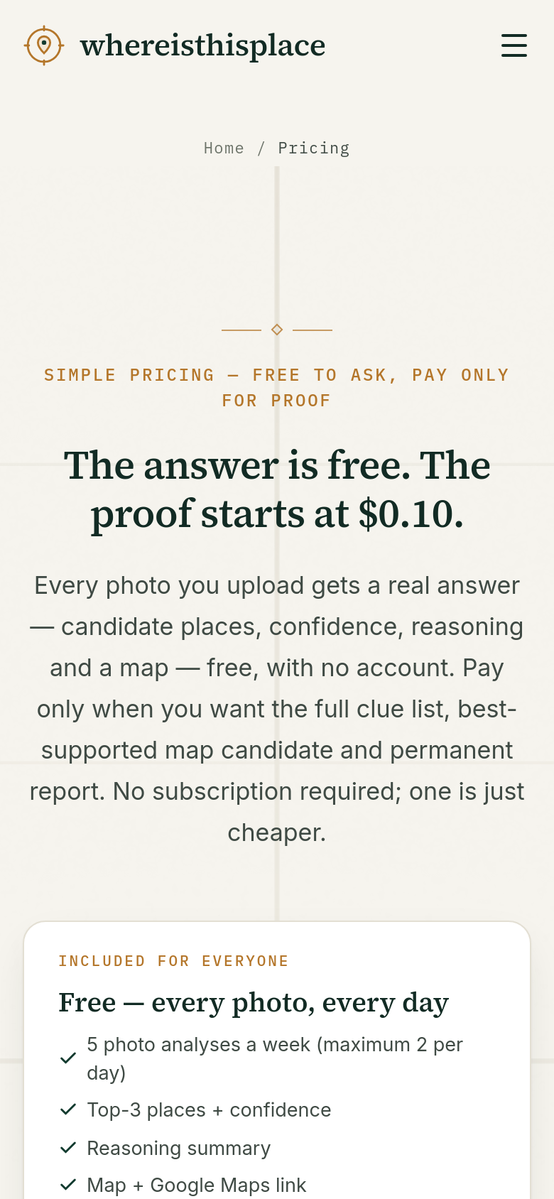 Pricing
