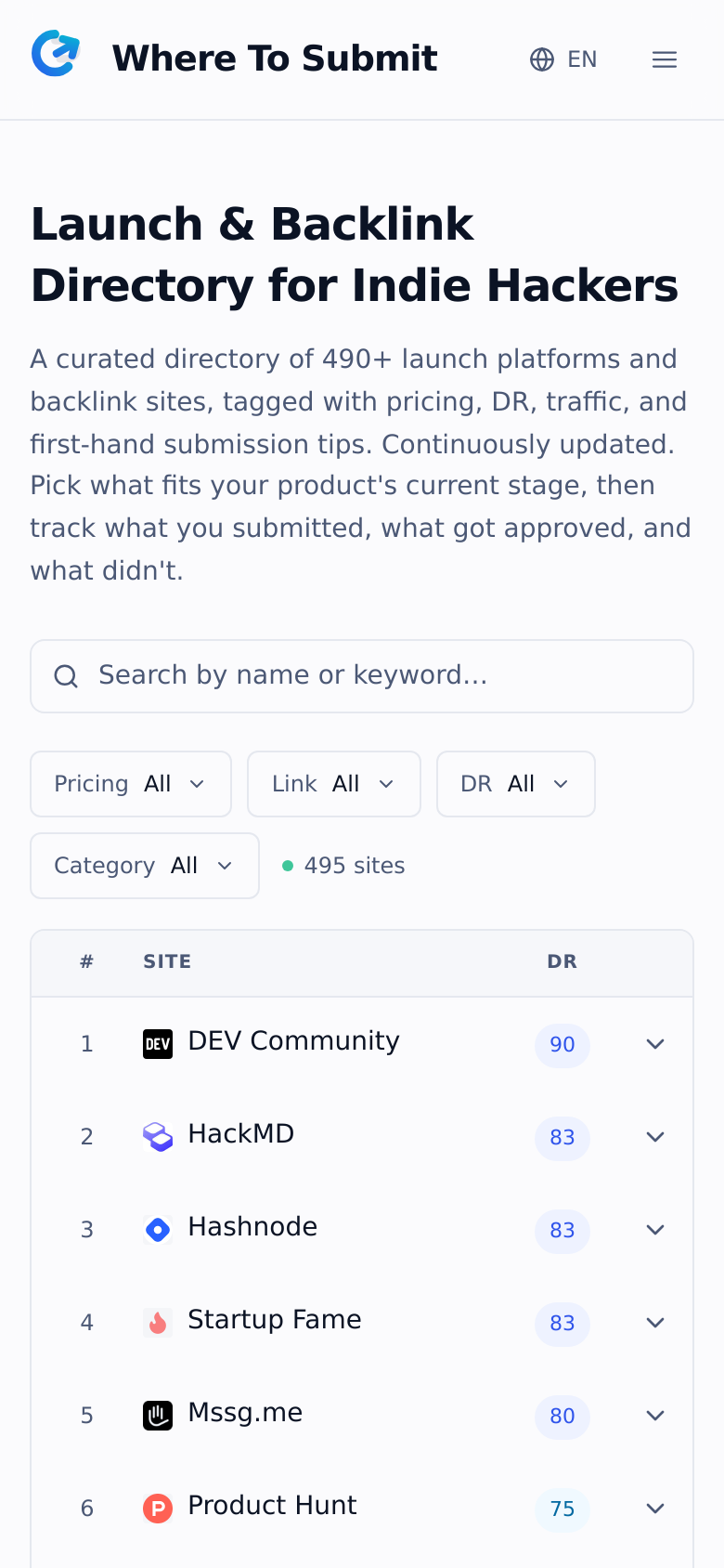 Homepage / Lander