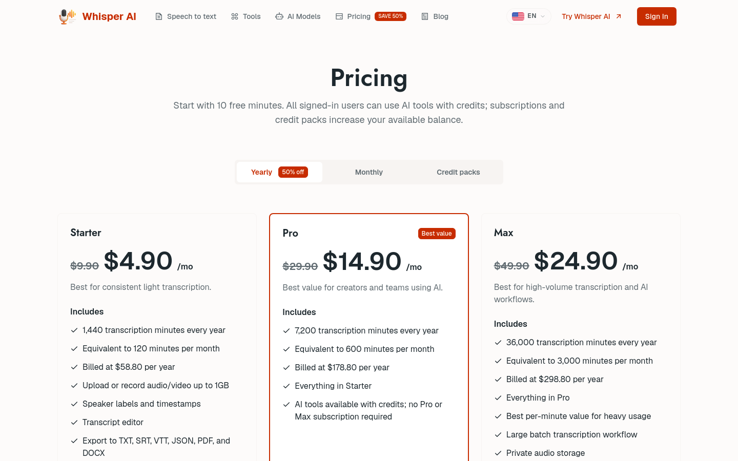 Pricing