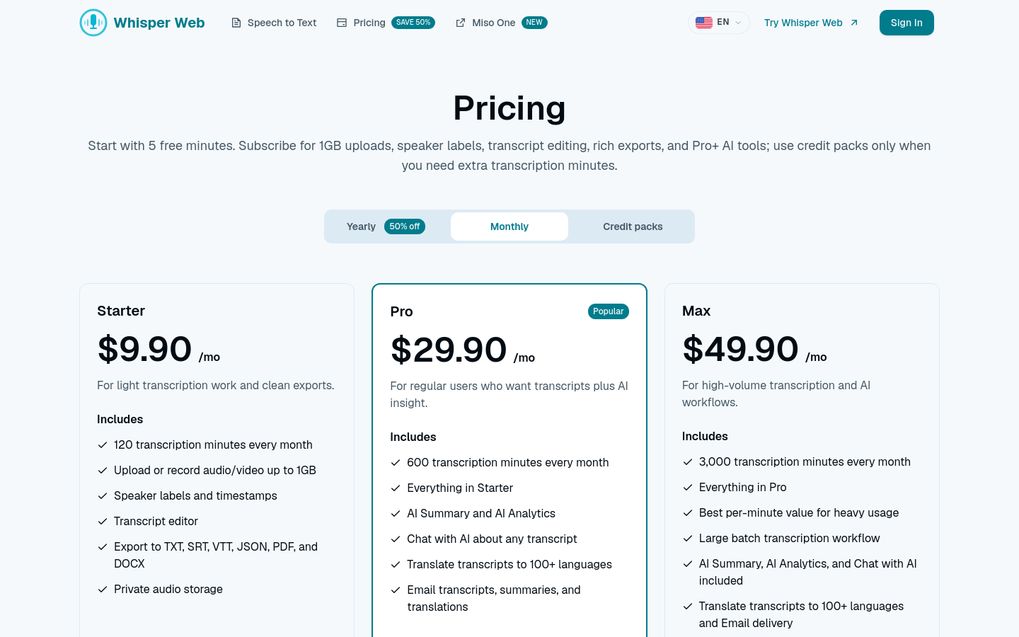 Pricing