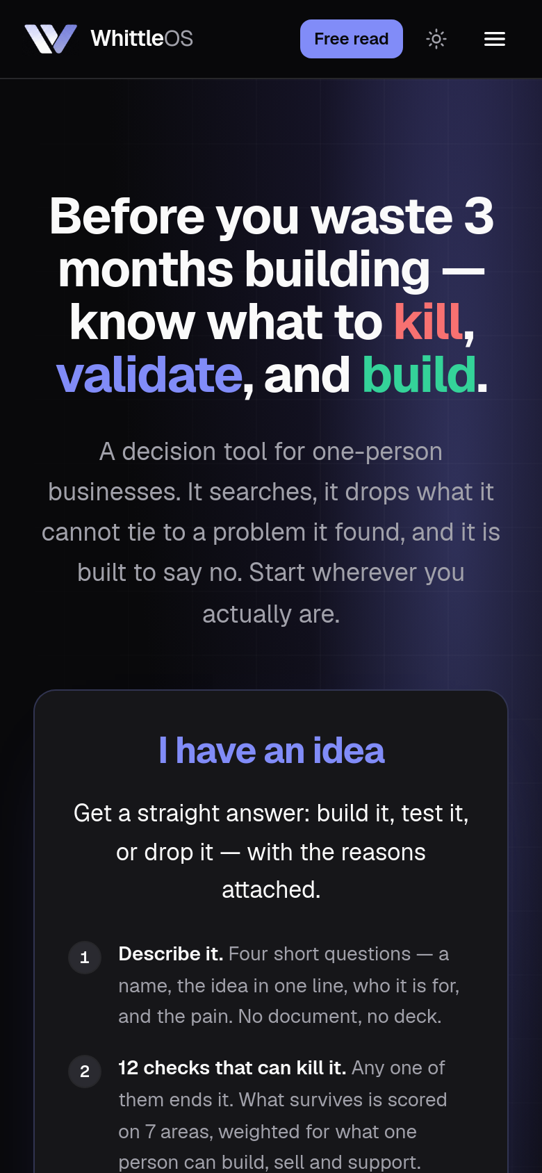 Homepage / Lander