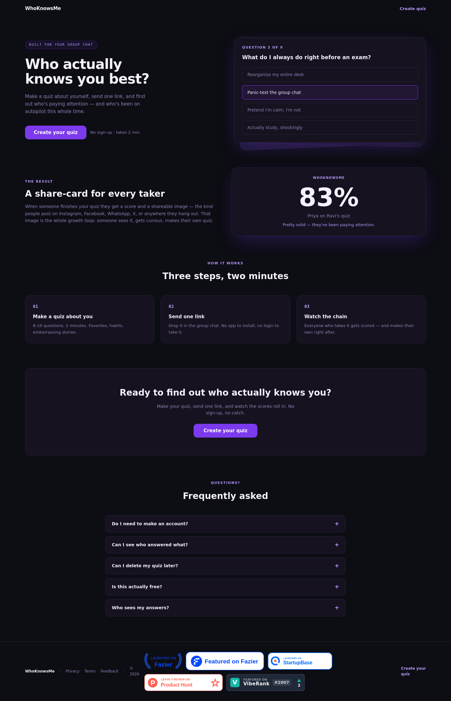 whoknowsme.techpick.tech — 