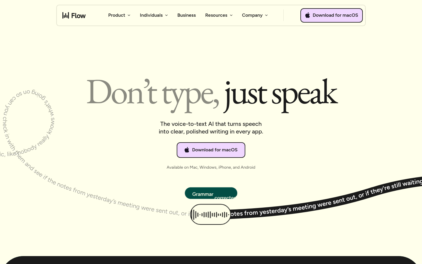 wisprflow.ai section