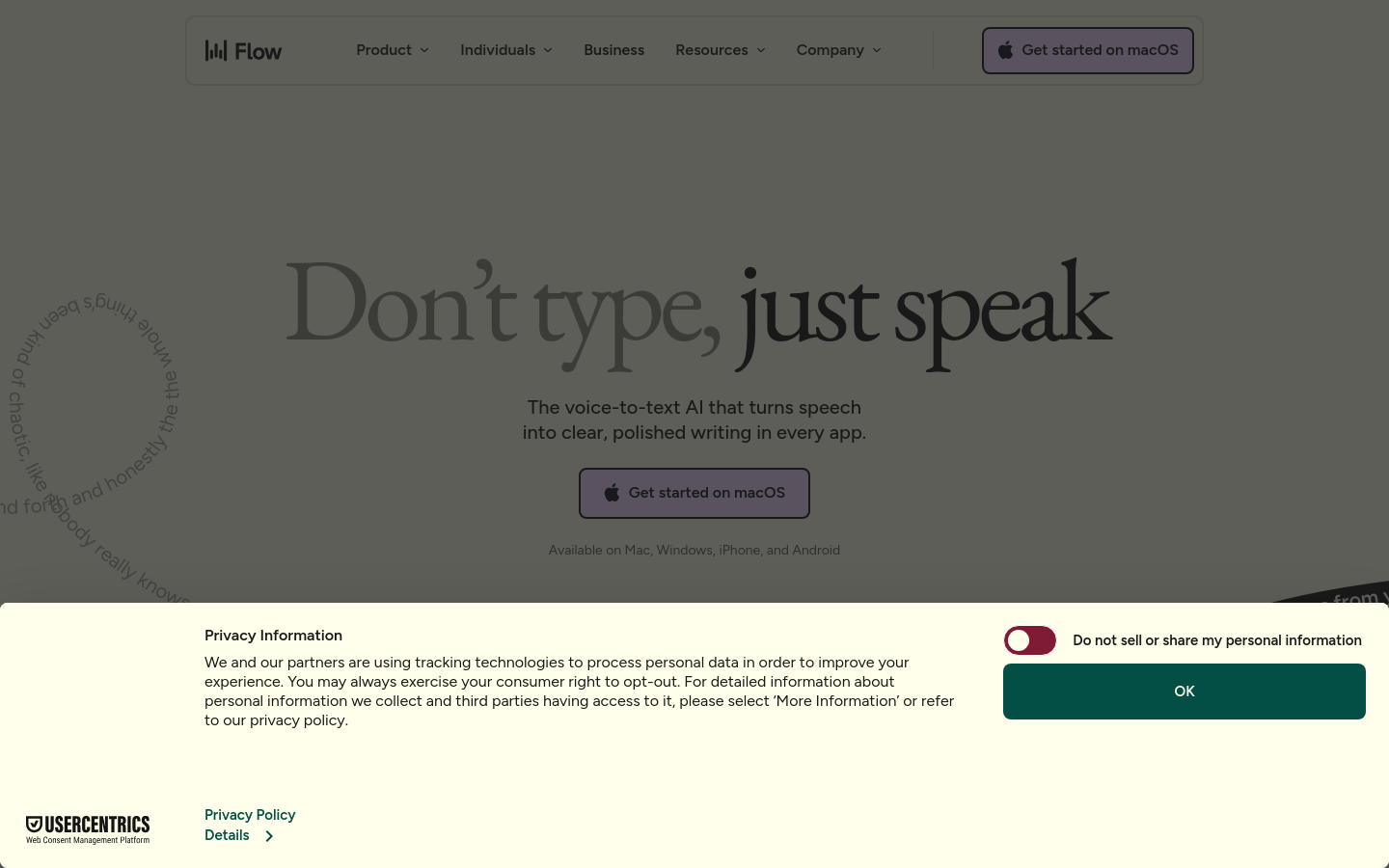 Captured Homepage / Lander