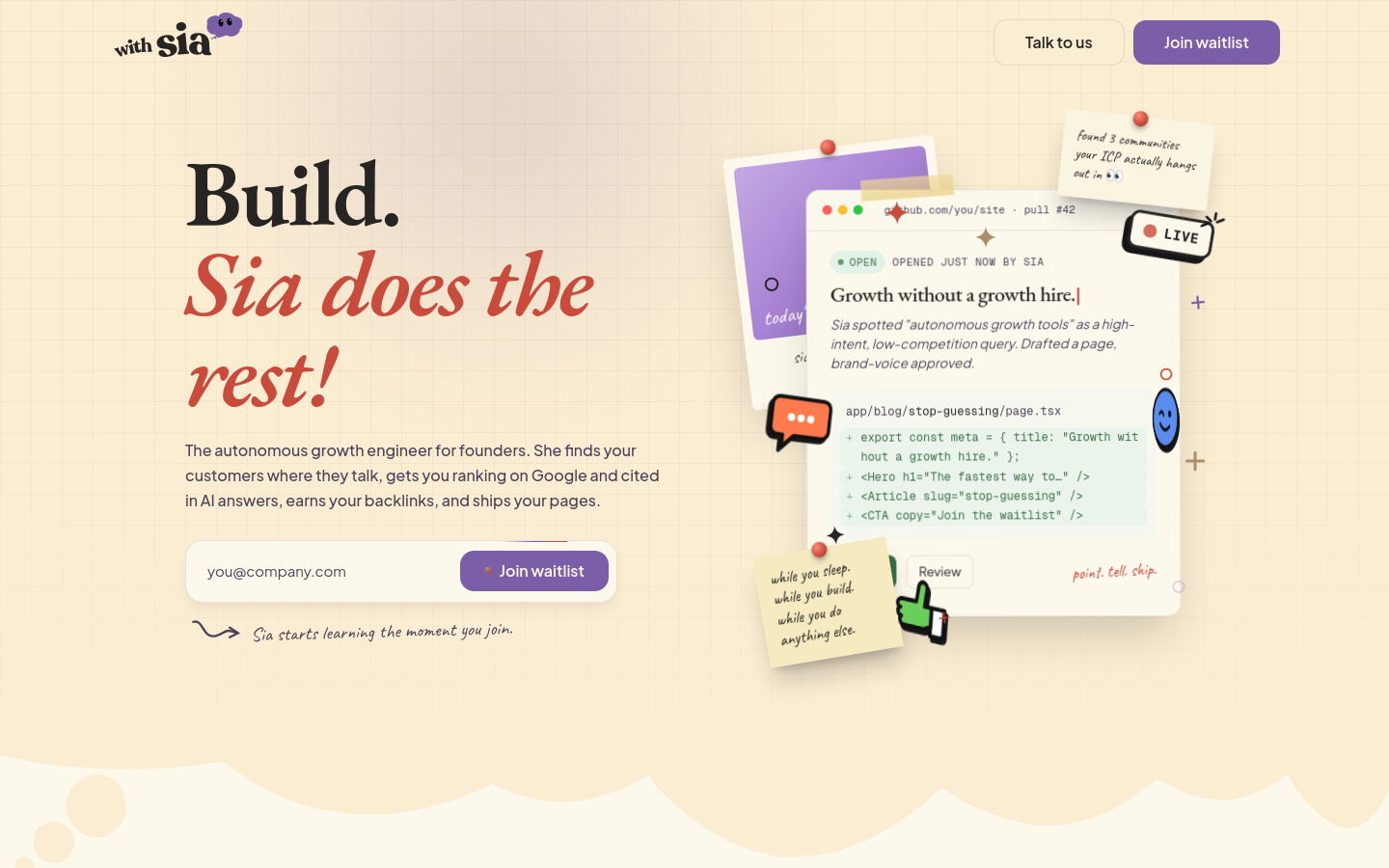 Above-the-fold capture of withsia.com