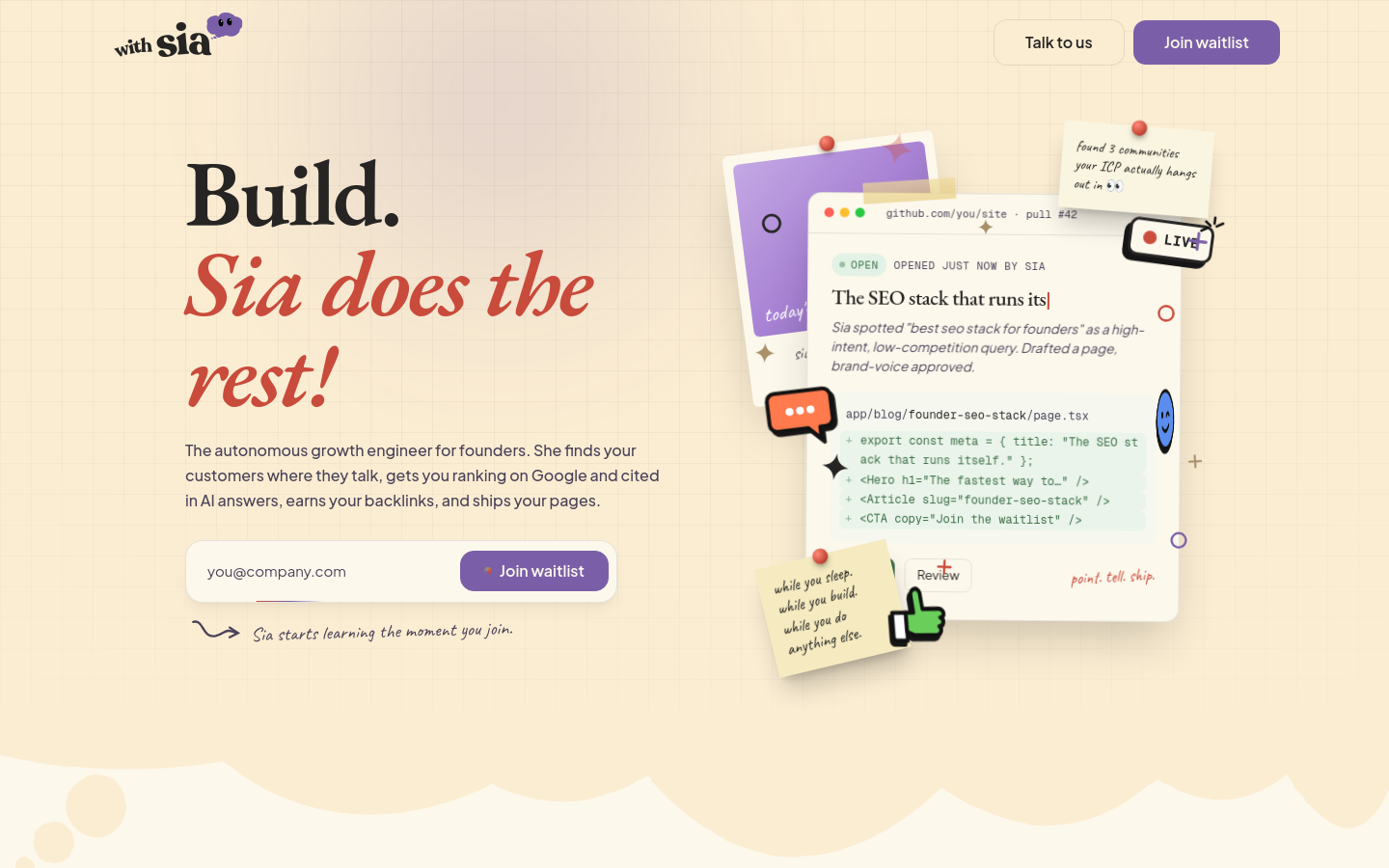 Captured Homepage / Lander
