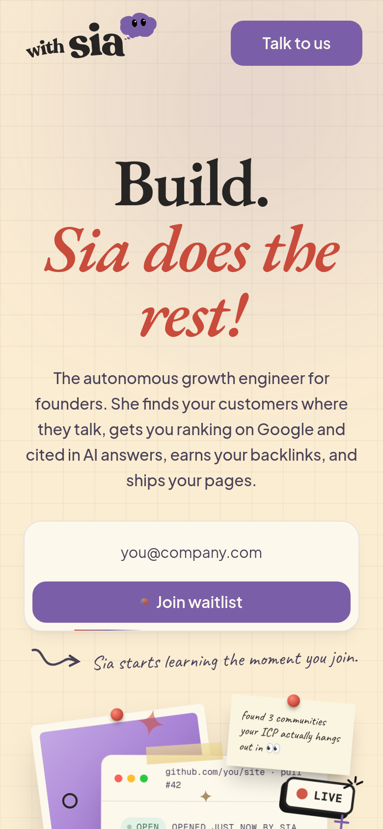 Homepage / Lander