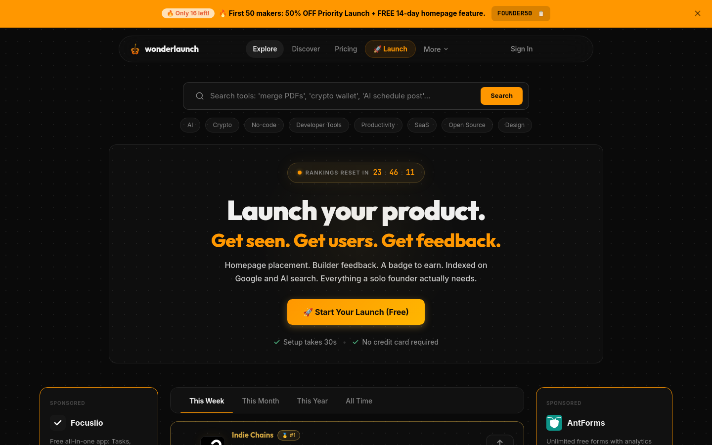 Captured Homepage / Lander