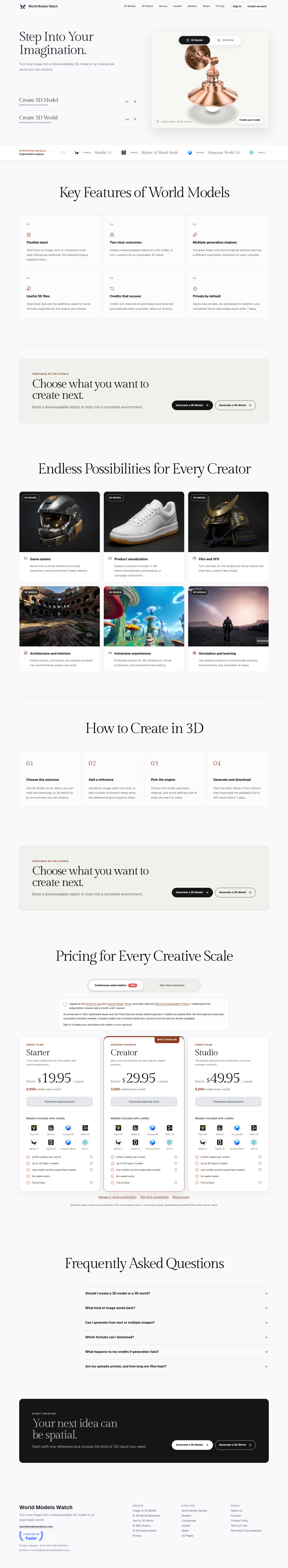 Nav section of worldmodelswatch.com