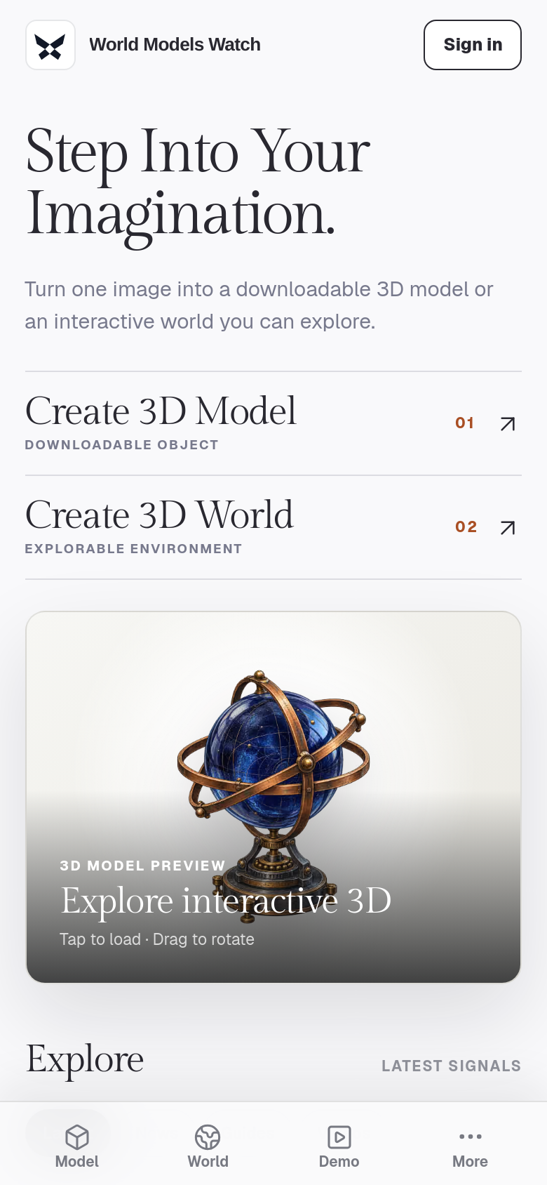 Homepage / Lander